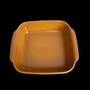 Henn Pottery Orange Square Baking Dish Vintage USA Stoneware